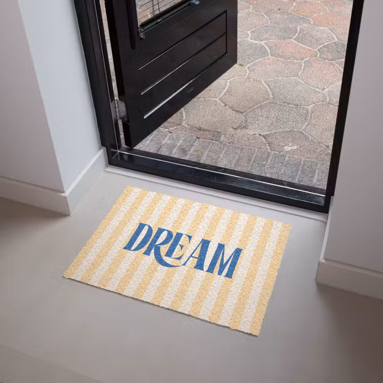 Deurmat - Blauw - Geel - Strepen - Dream — 4