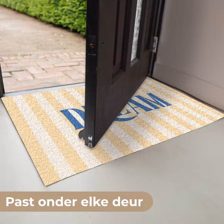 Deurmat - Blauw - Geel - Strepen - Dream — 7