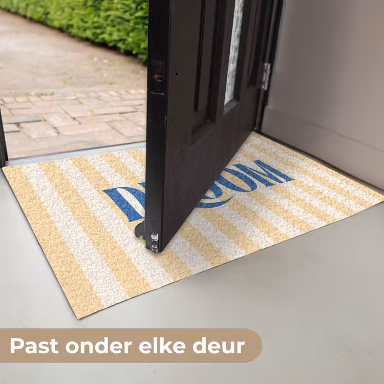 Deurmat - Blauw - Geel - Strepen - Droom — 7
