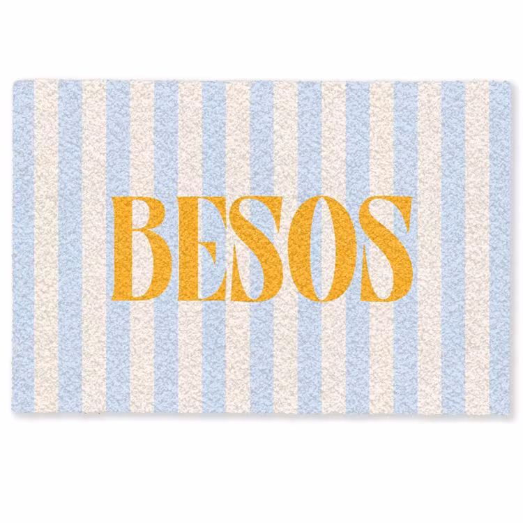 Deurmat - Oranje - Blauw - Strepen - Besos — 1