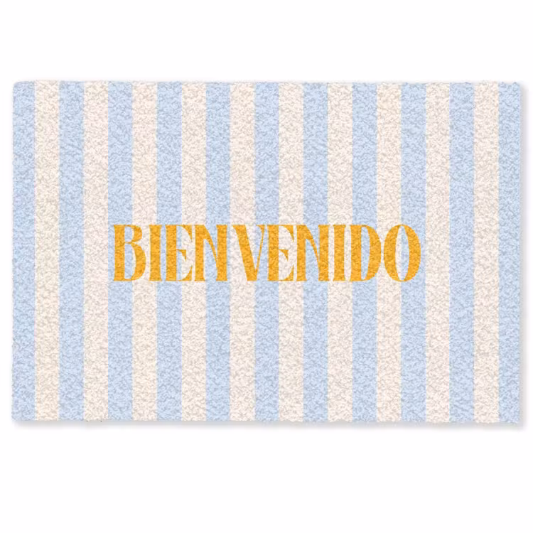 Deurmat - Oranje - Blauw - Strepen - Bienvenido — 1