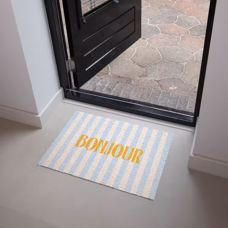 Deurmat - Oranje - Blauw - Strepen - Bonjour — 4