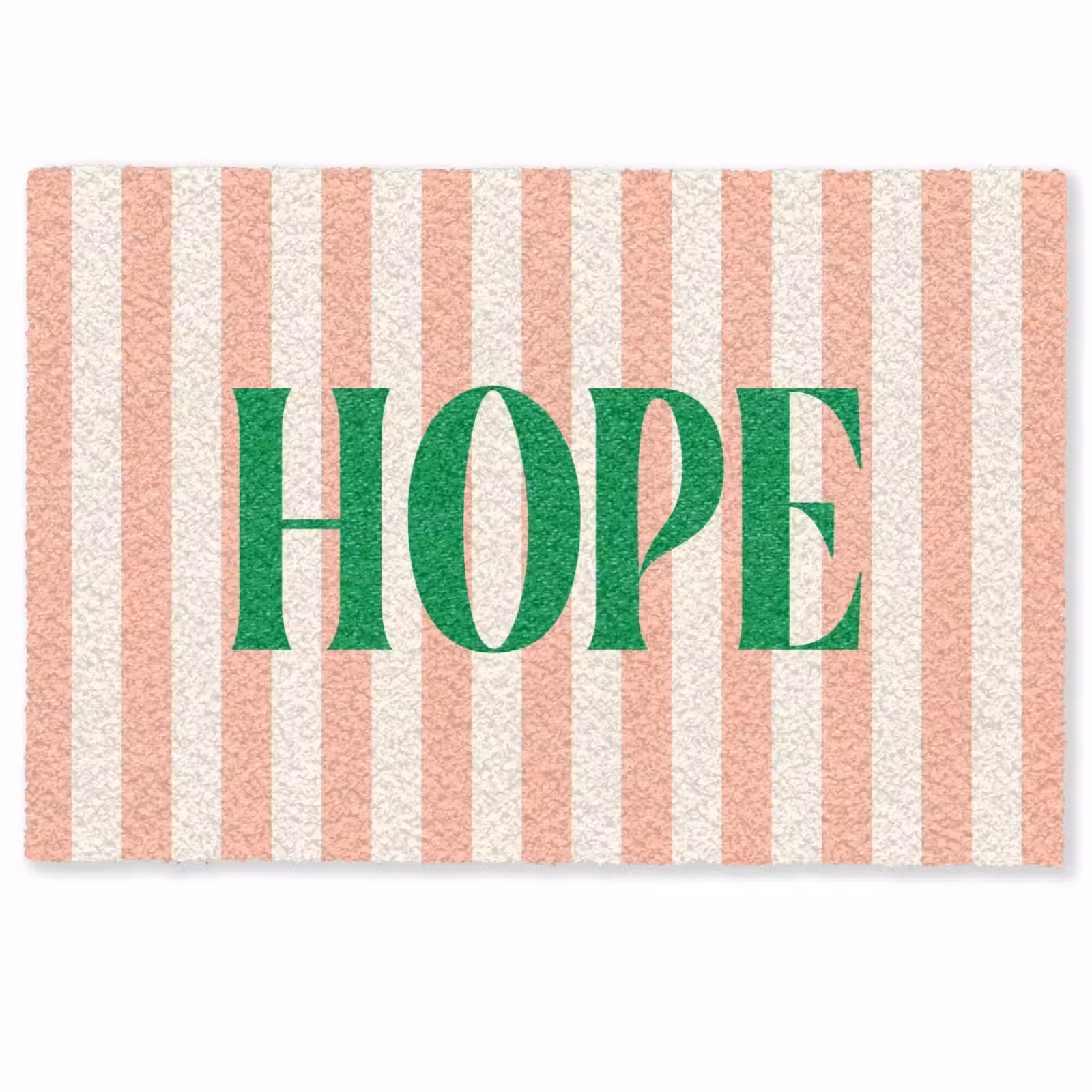 Deurmat - Zachtroze - Groen - Strepen - Hope — 1