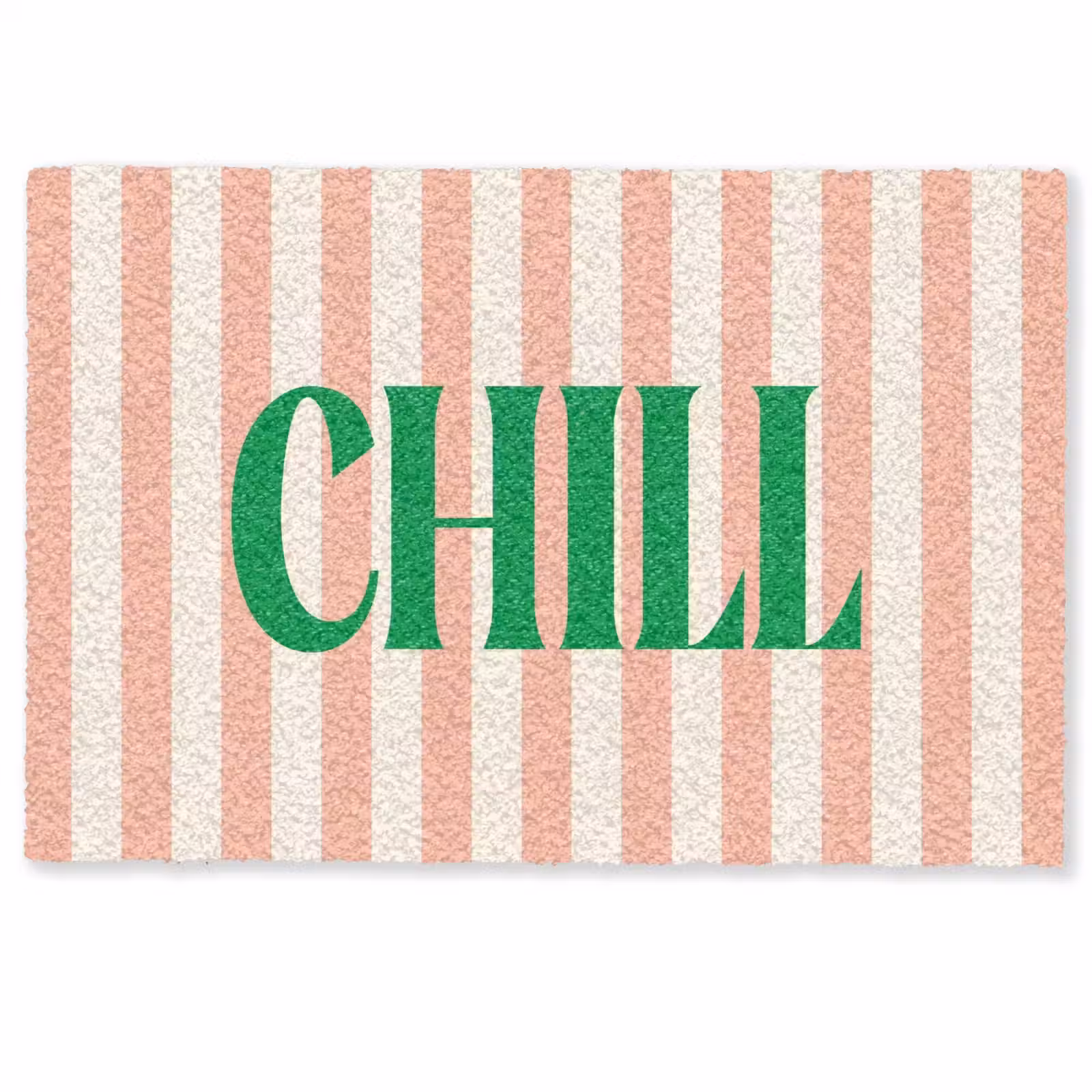 Deurmat - Zachtroze - Groen - Strepen - Chill — 1