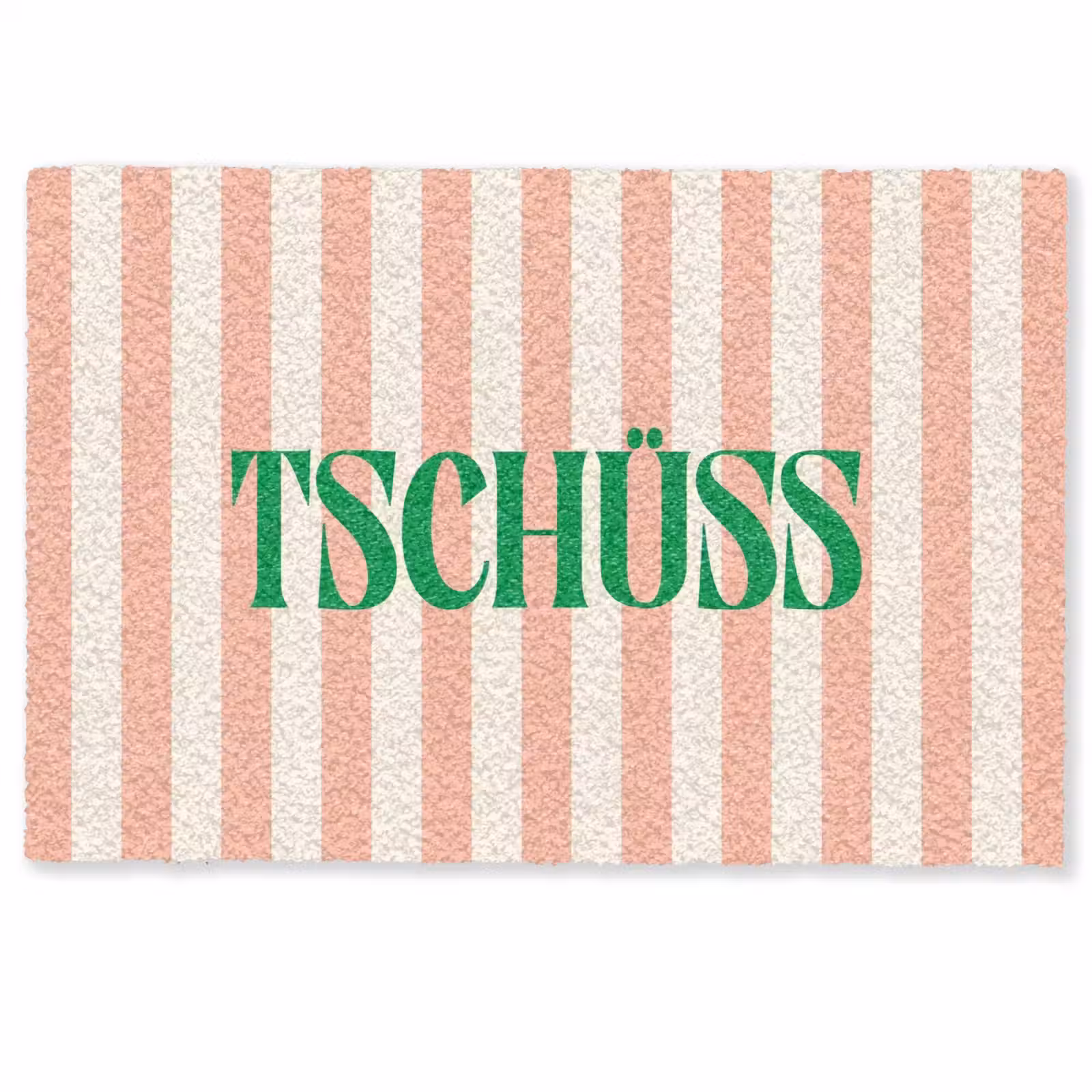 Deurmat - Zachtroze - Groen - Strepen - Tschüss — 1