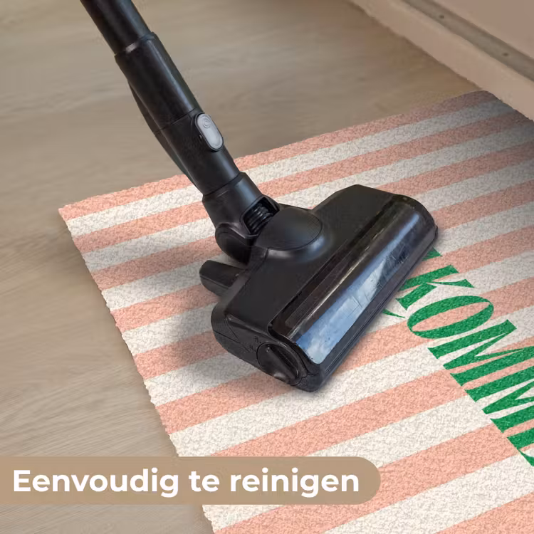 Deurmat - Zachtroze - Groen - Strepen - Wilkommen — 9
