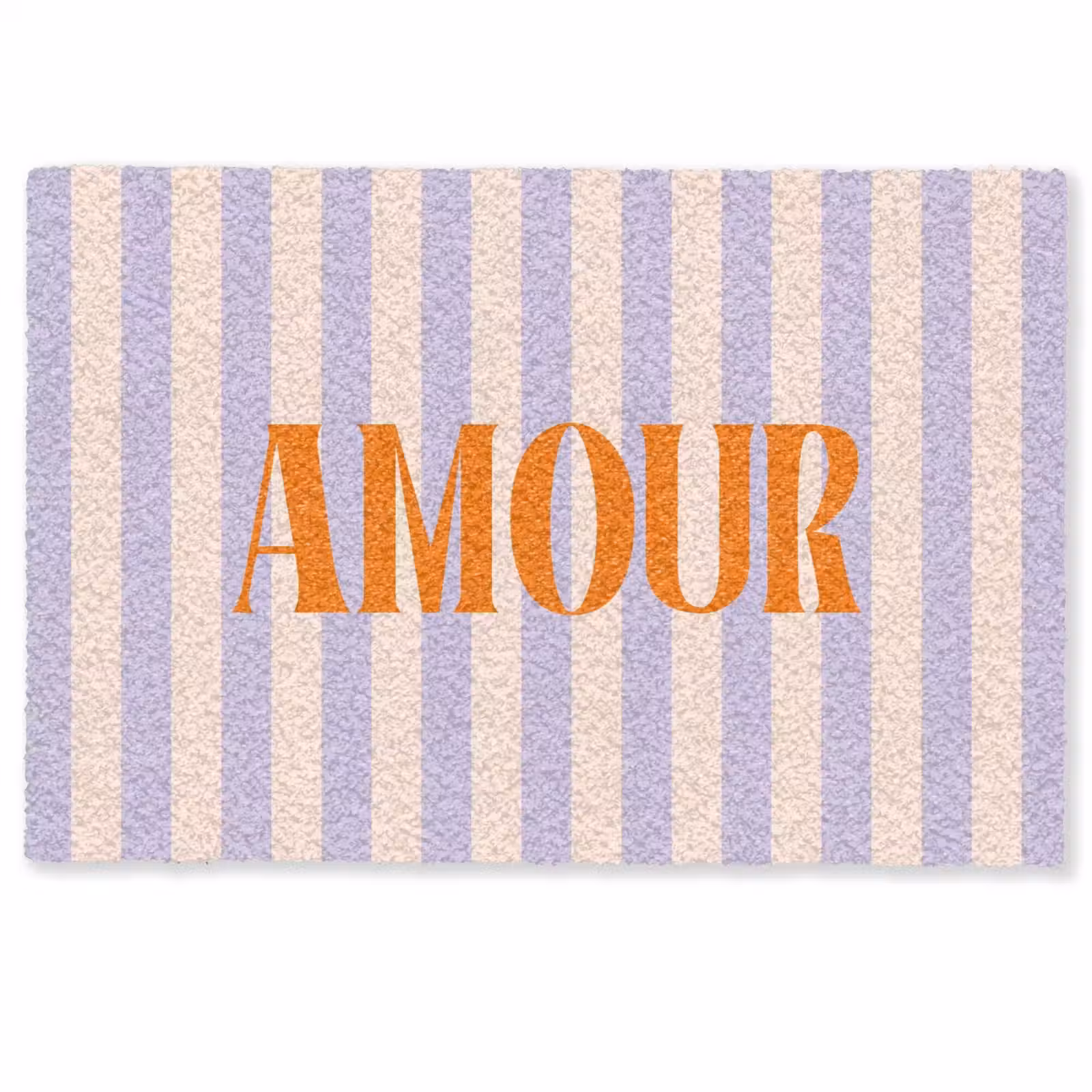 Deurmat - Lila - Oranje - Strepen - Amour — 1