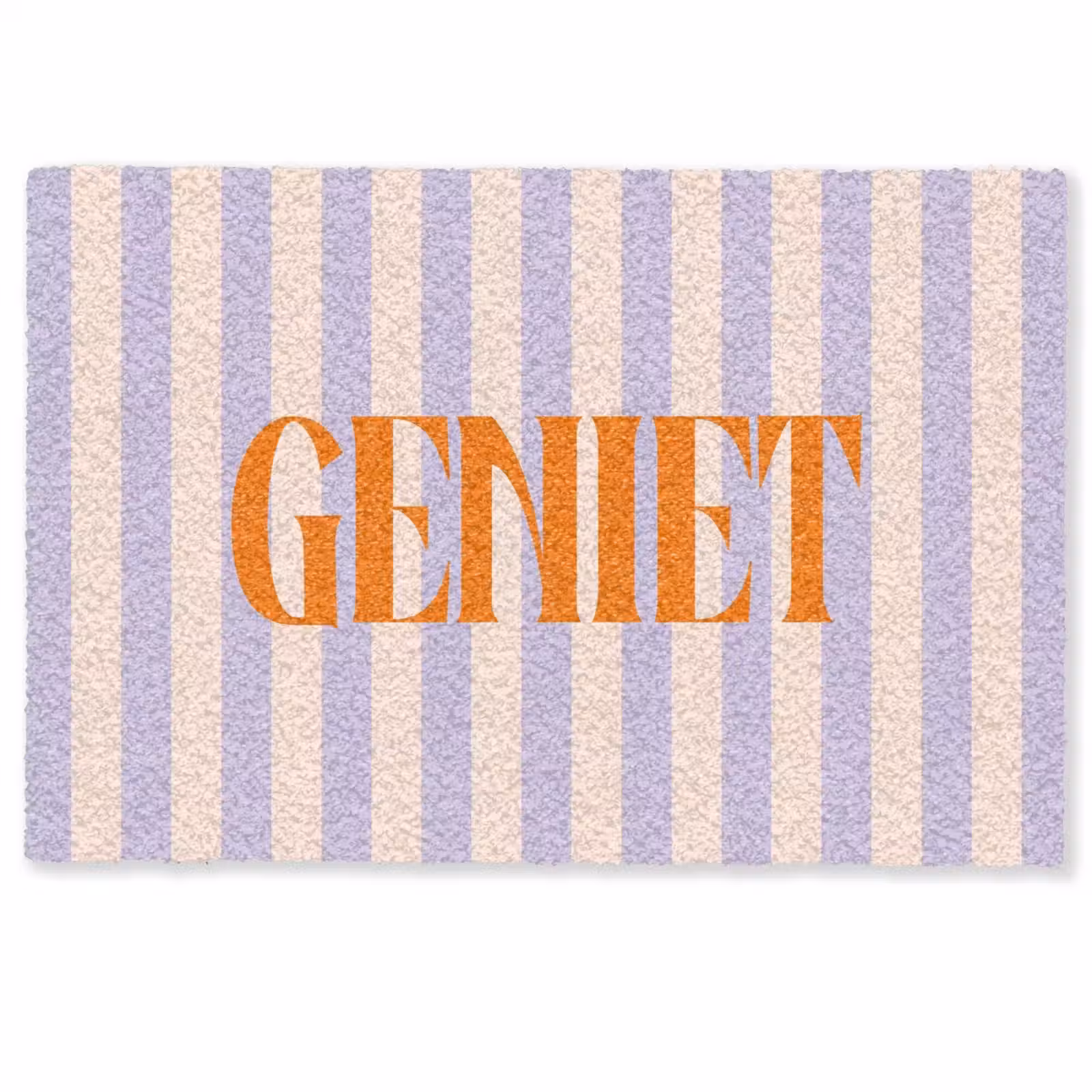 Deurmat - Lila - Oranje - Strepen - Geniet — 1
