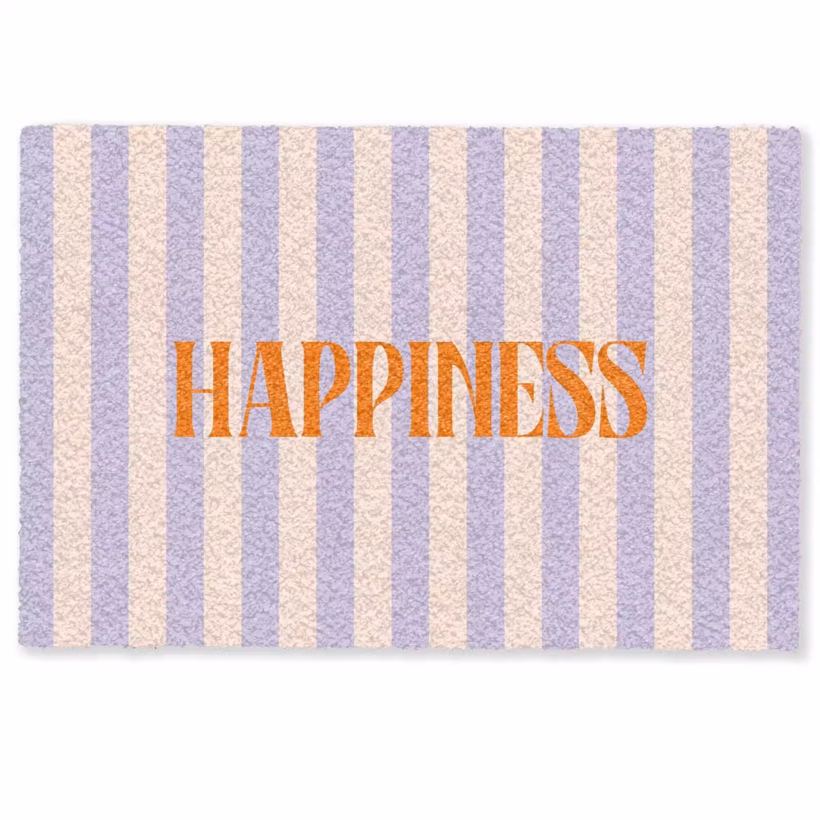 Deurmat - Lila - Oranje - Strepen - Happiness — 1