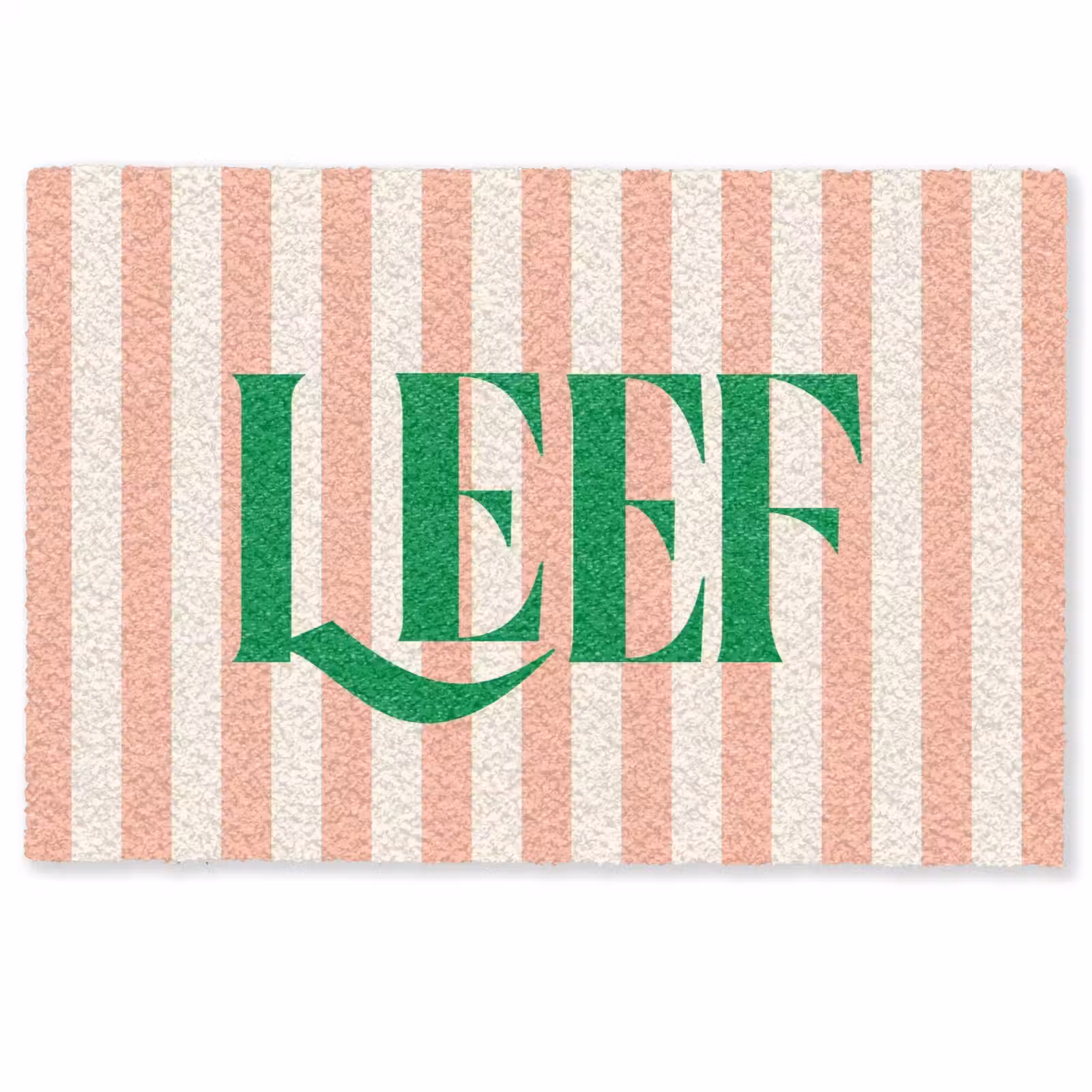 Deurmat - Zachtroze - Groen - Strepen - Leef — 1