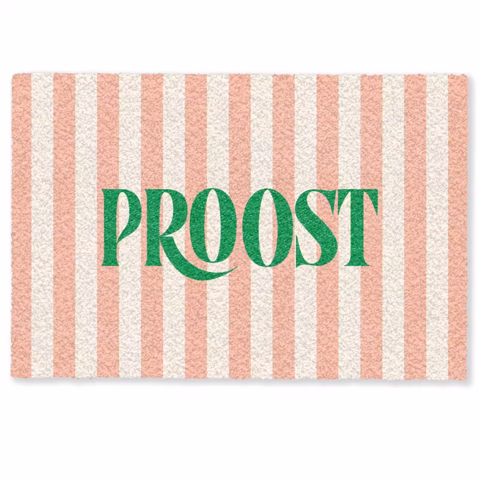Deurmat - Zachtroze - Groen - Strepen - Proost — 1