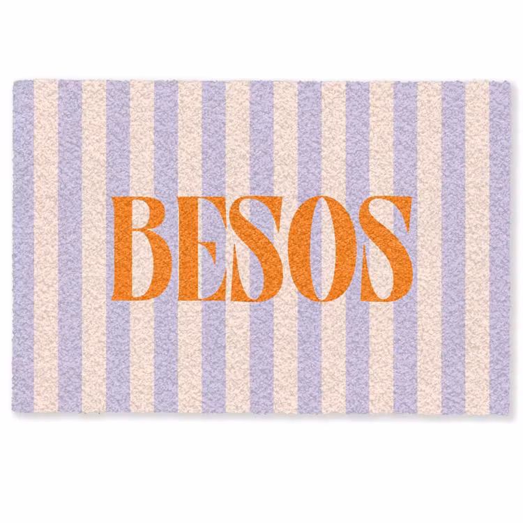 Deurmat - Lila - Oranje - Strepen - Besos — 1