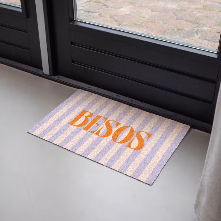 Deurmat - Lila - Oranje - Strepen - Besos — 2
