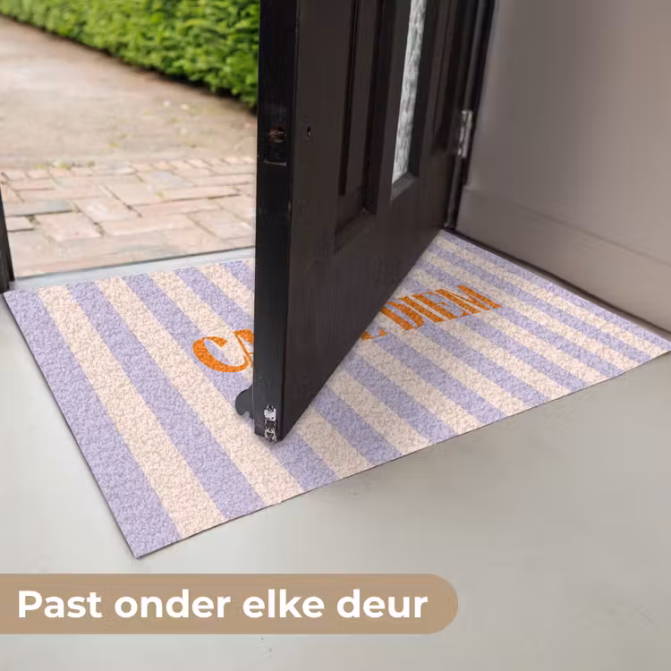 Deurmat - Lila - Oranje - Strepen - Carpe Diem — 7