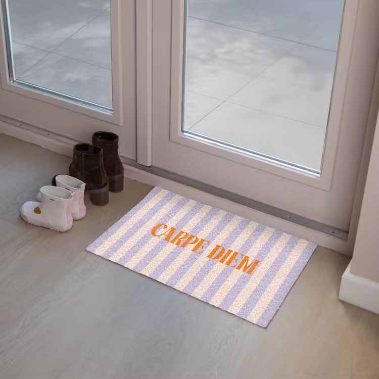 Deurmat - Lila - Oranje - Strepen - Carpe Diem — 8