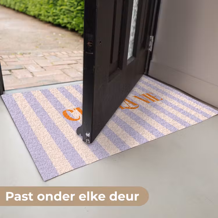 Deurmat - Lila - Oranje - Strepen - C'est La Vie — 7
