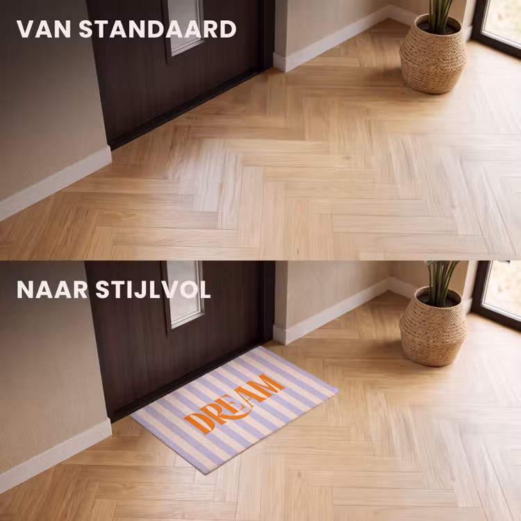 Deurmat - Lila - Oranje - Strepen - Dream — 3