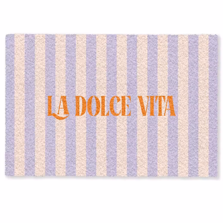 Deurmat - Lila - Oranje - Strepen - La Dolce Vita — 1