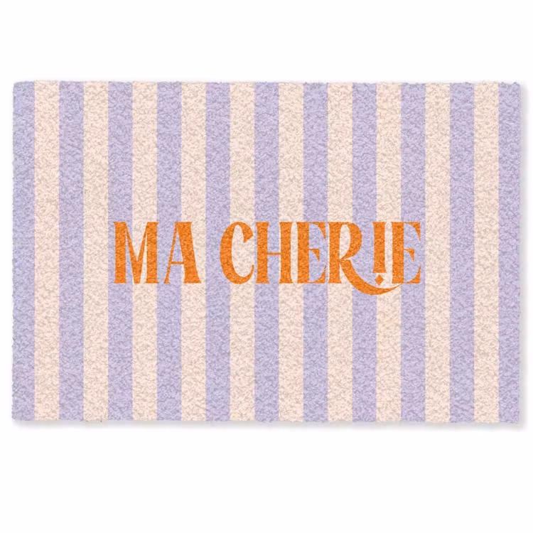 Deurmat - Lila - Oranje - Strepen - Ma Cherie — 1
