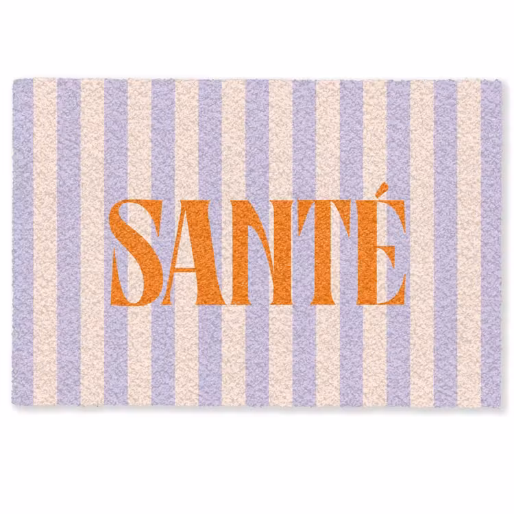 Deurmat - Lila - Oranje - Strepen - Santé — 1