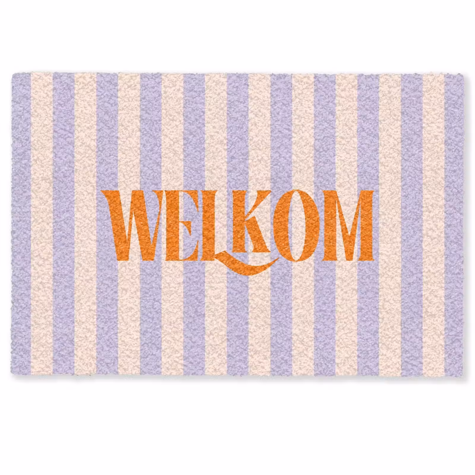 Deurmat - Lila - Oranje - Strepen - Welkom — 1