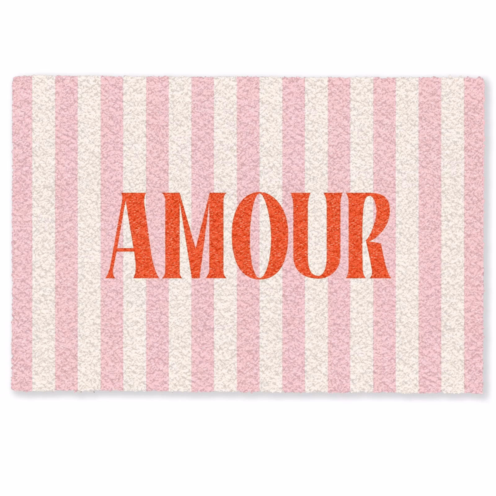 Deurmat - Zachtroze - Rood - Strepen - Amour — 1