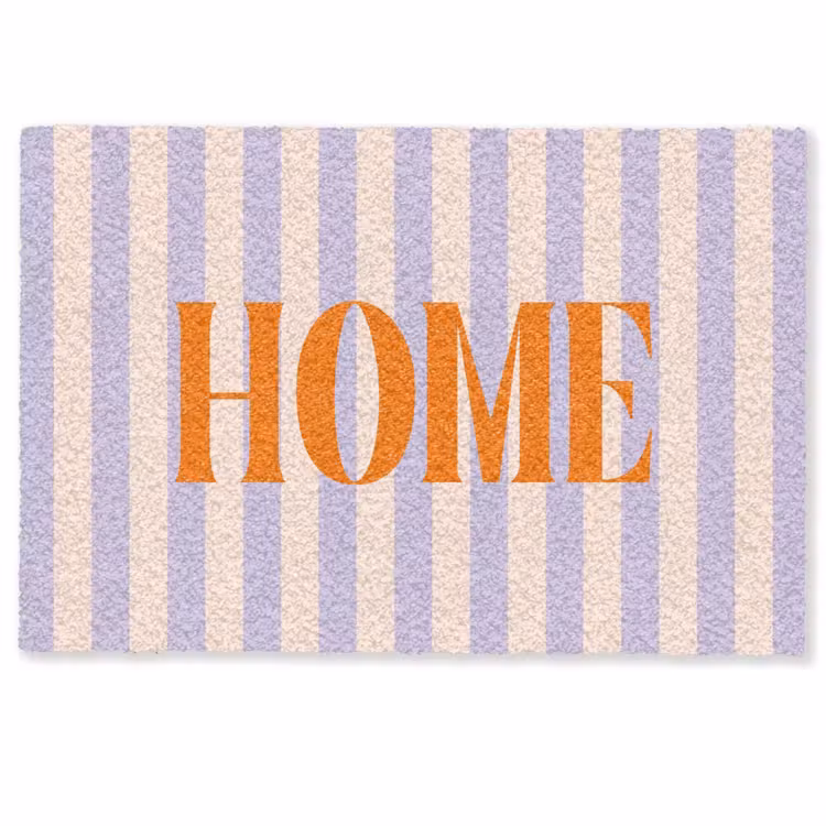 Deurmat - Lila - Oranje - Strepen - Home — 1