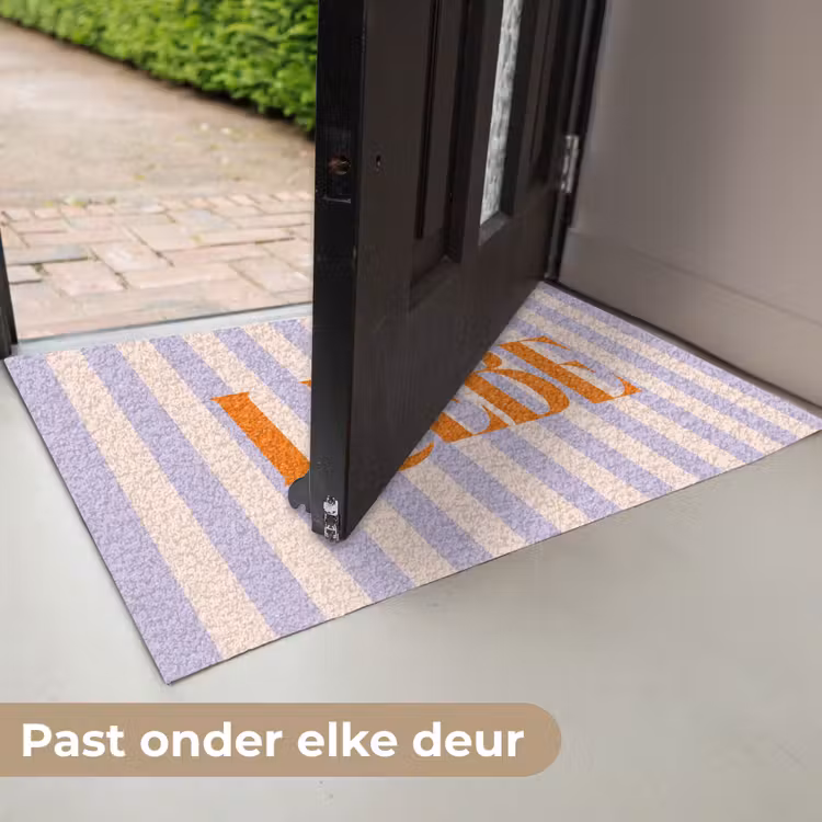 Deurmat - Lila - Oranje - Strepen - Liebe — 7