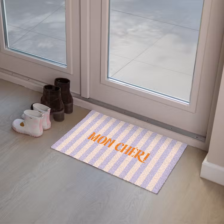 Deurmat - Lila - Oranje - Strepen - Mon Chéri — 8
