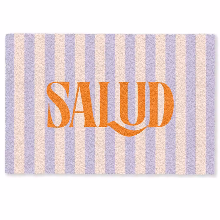 Deurmat - Lila - Oranje - Strepen - Salud — 1