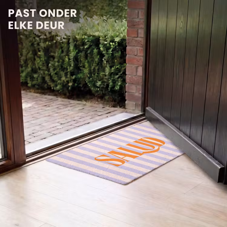 Deurmat - Lila - Oranje - Strepen - Salud — 7