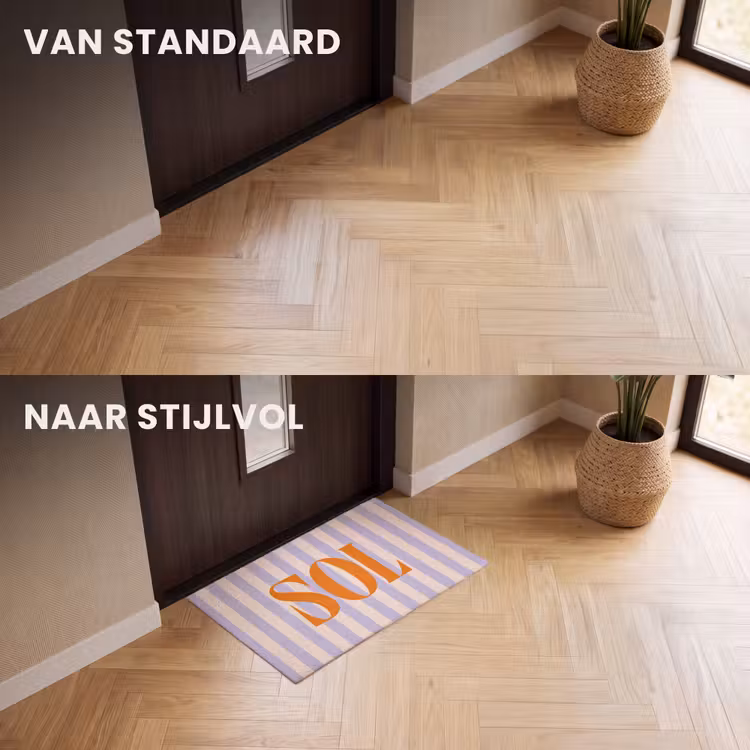 Deurmat - Lila - Oranje - Strepen - Sol — 3