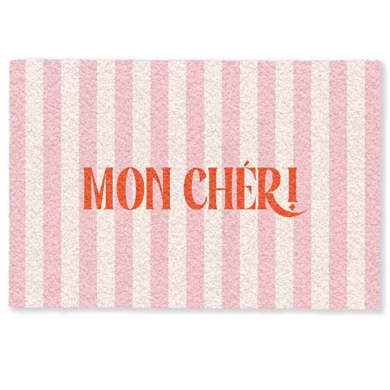 Deurmat - Zachtroze - Rood - Strepen - Mon Chéri — 1
