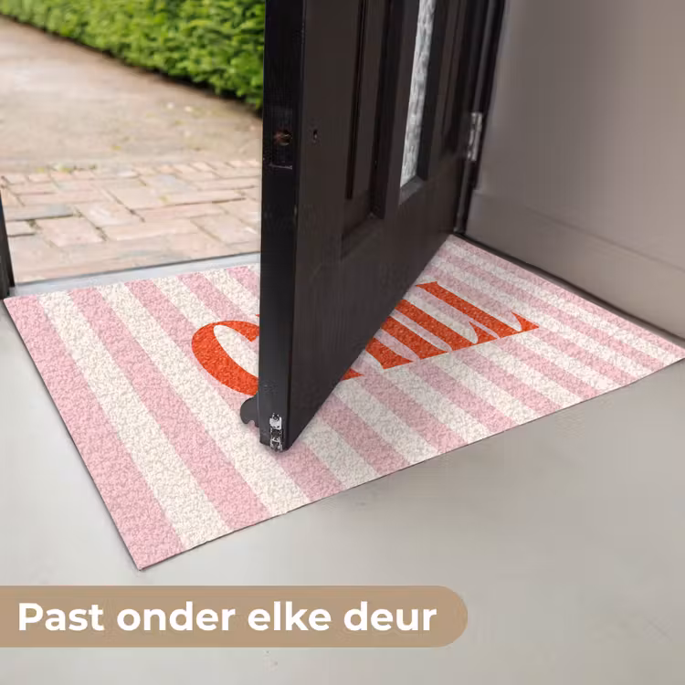 Deurmat - Zachtroze - Rood - Strepen - Chill — 7
