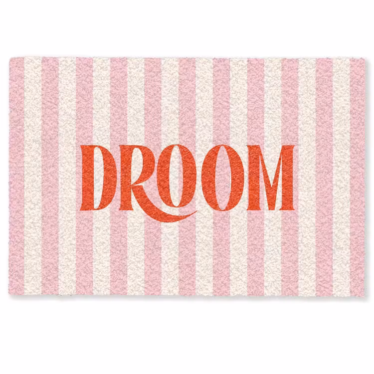 Deurmat - Zachtroze - Rood - Strepen - Droom — 1