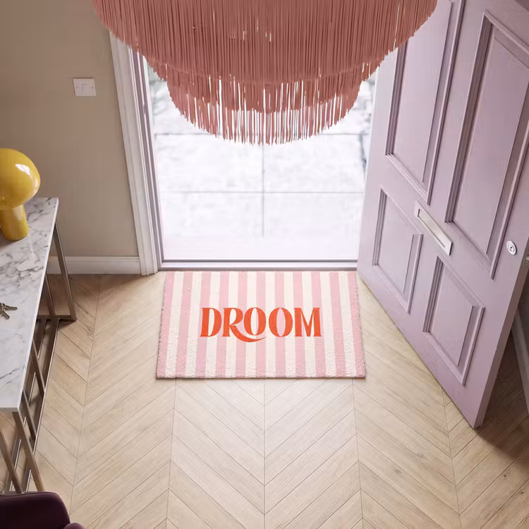 Deurmat - Zachtroze - Rood - Strepen - Droom — 4