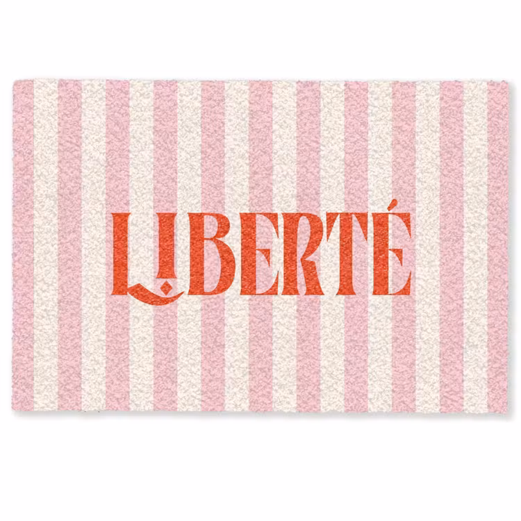 Deurmat - Zachtroze - Rood - Strepen - Liberté — 1