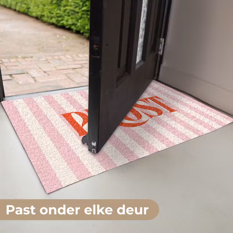 Deurmat - Zachtroze - Rood - Strepen - Prost — 7