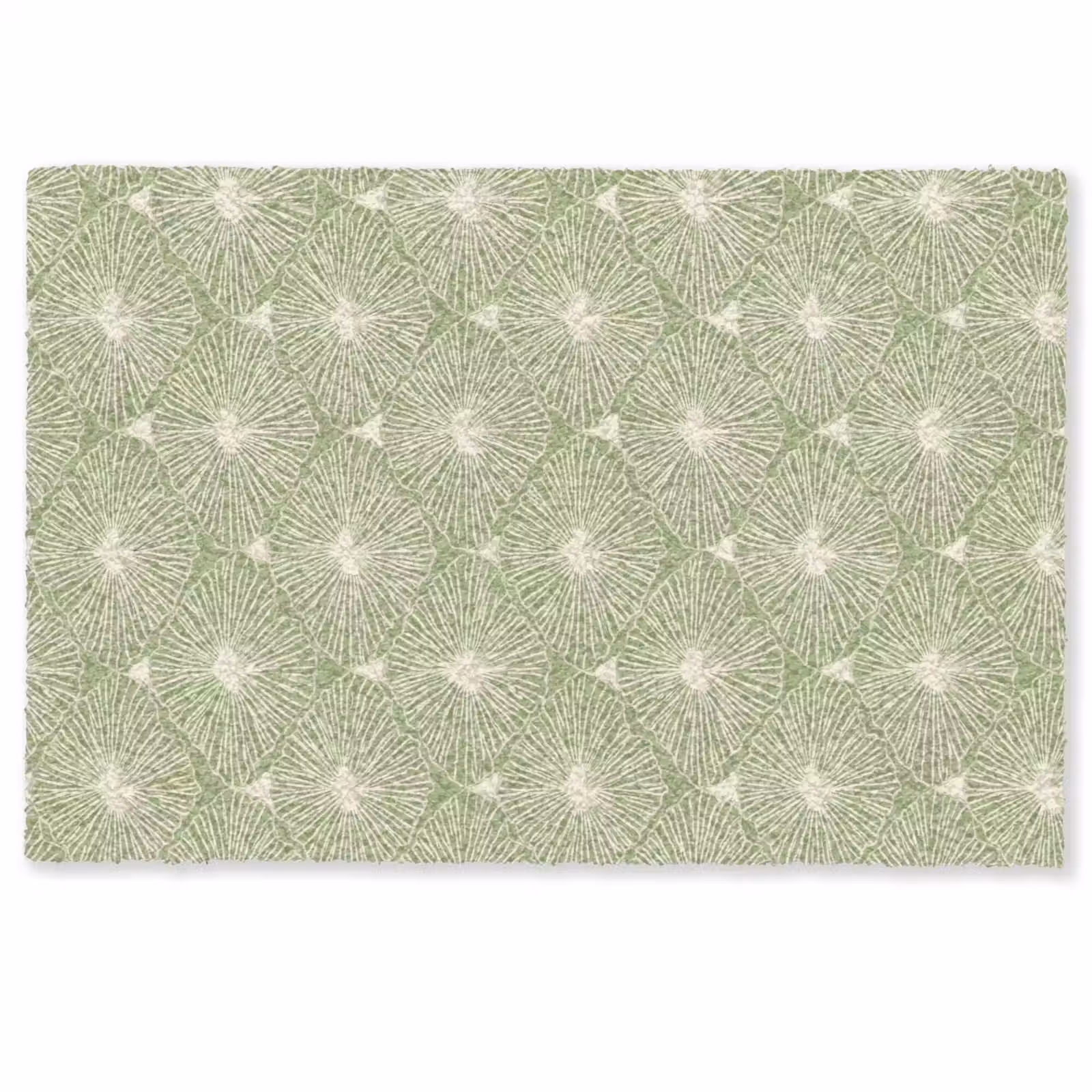Deurmat - Saliegroen - Botanisch - Ruiten - Organisch - Patroon — 1
