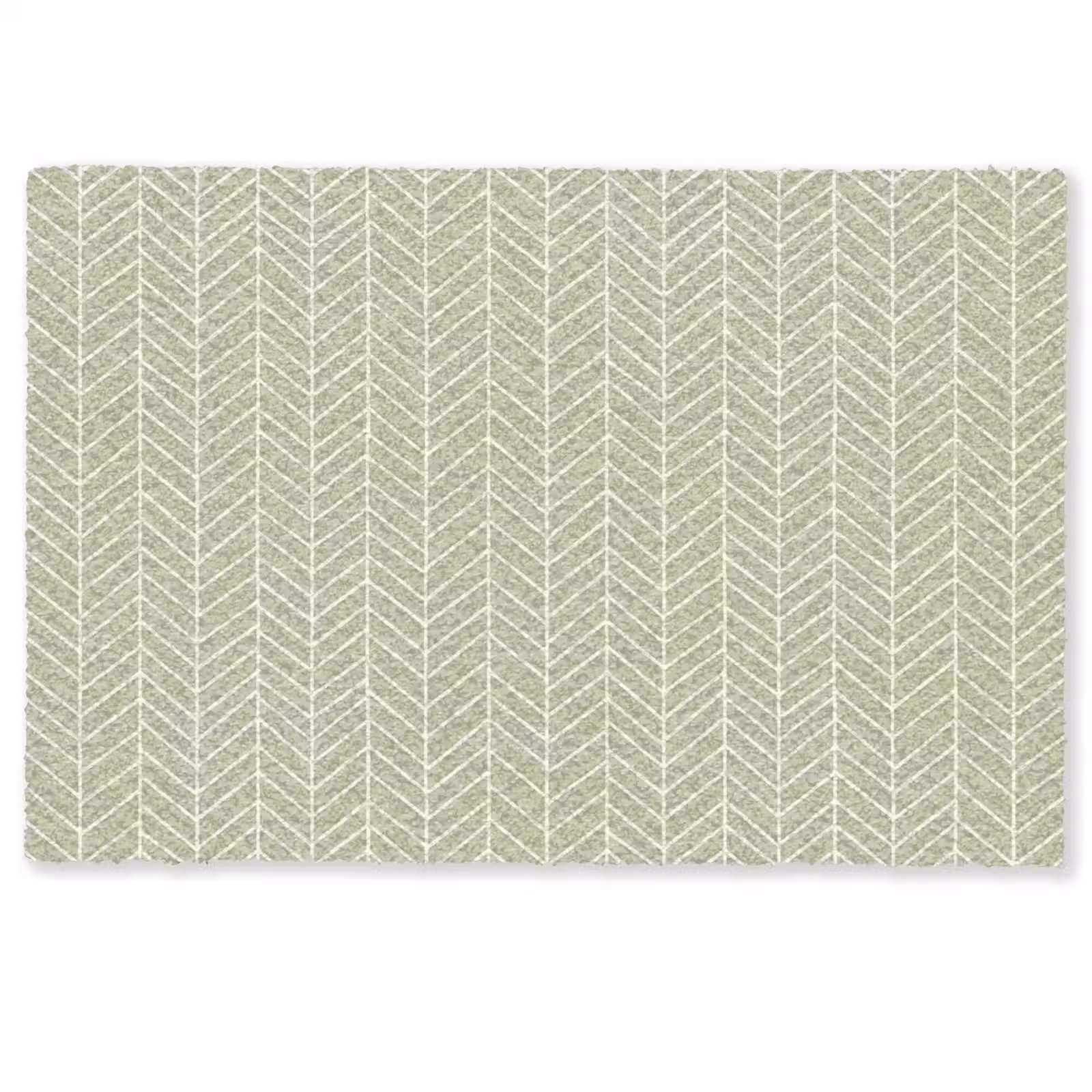 Deurmat - Saliegroen - Visgraat - Geometrisch - Patroon — 1