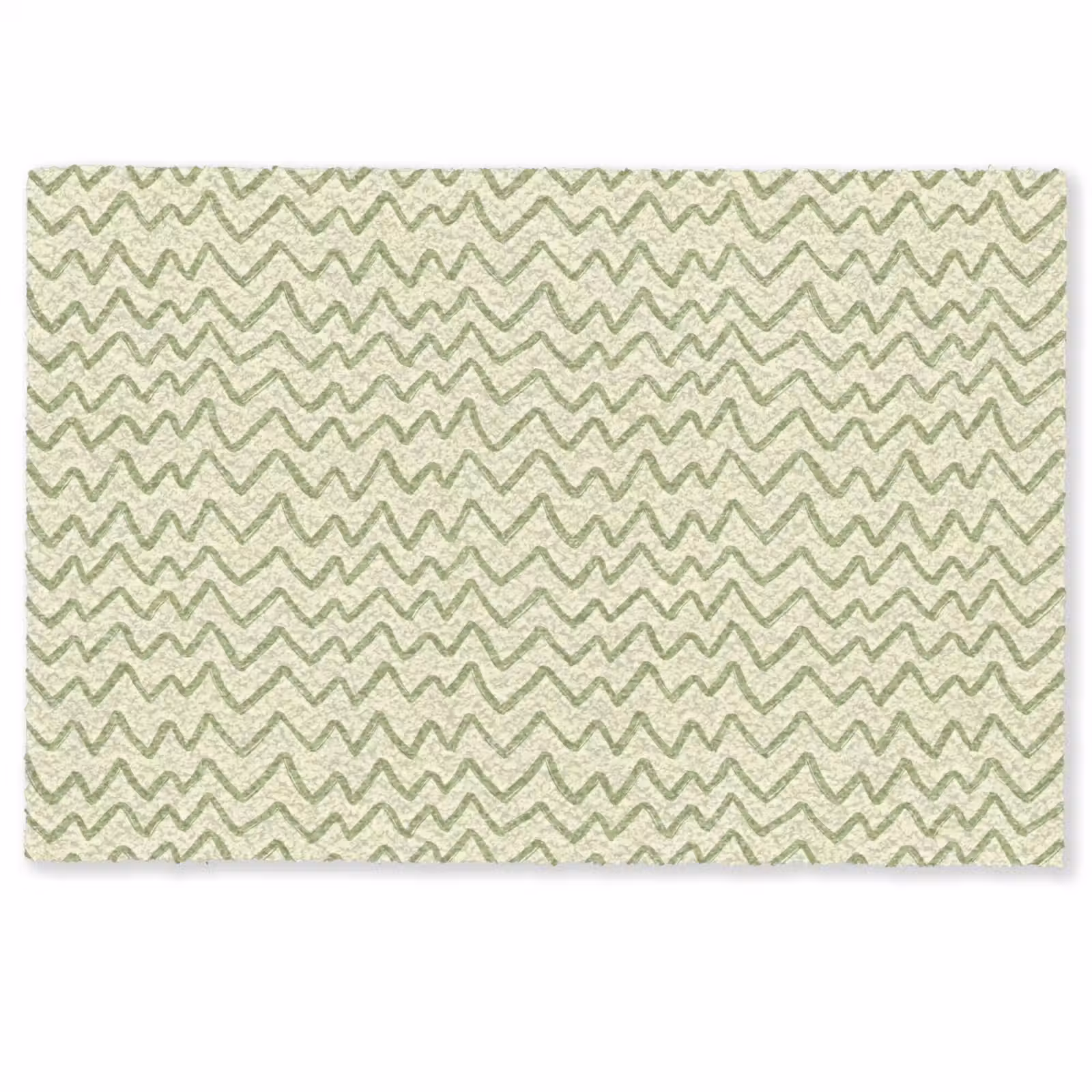 Deurmat - Saliegroen - Zigzag - Handgetekend - Patroon — 1