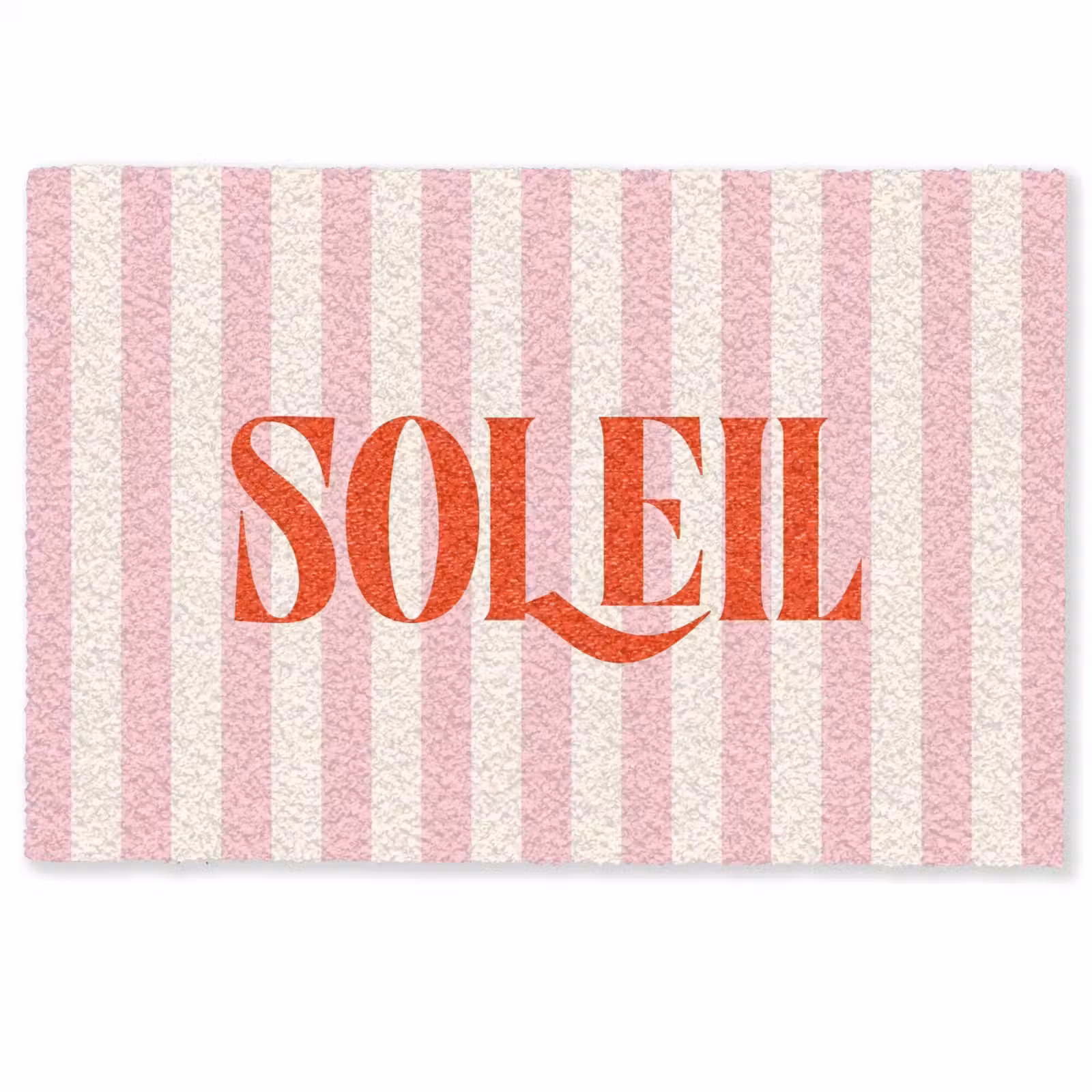 Deurmat - Zachtroze - Rood - Strepen - Soleil — 1