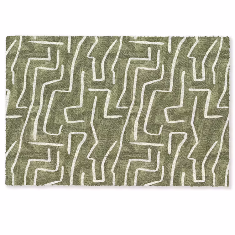 Deurmat - Groen - Abstract - Penseelstreken - Patroon — 1