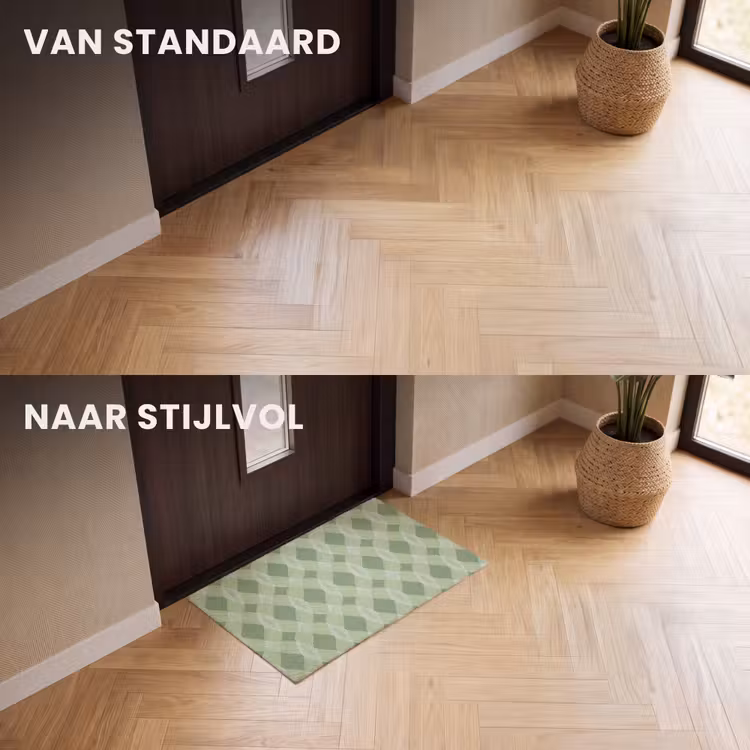 Deurmat - Saliegroen - Geometrisch - Organisch - Traliewerk - Patroon — 3