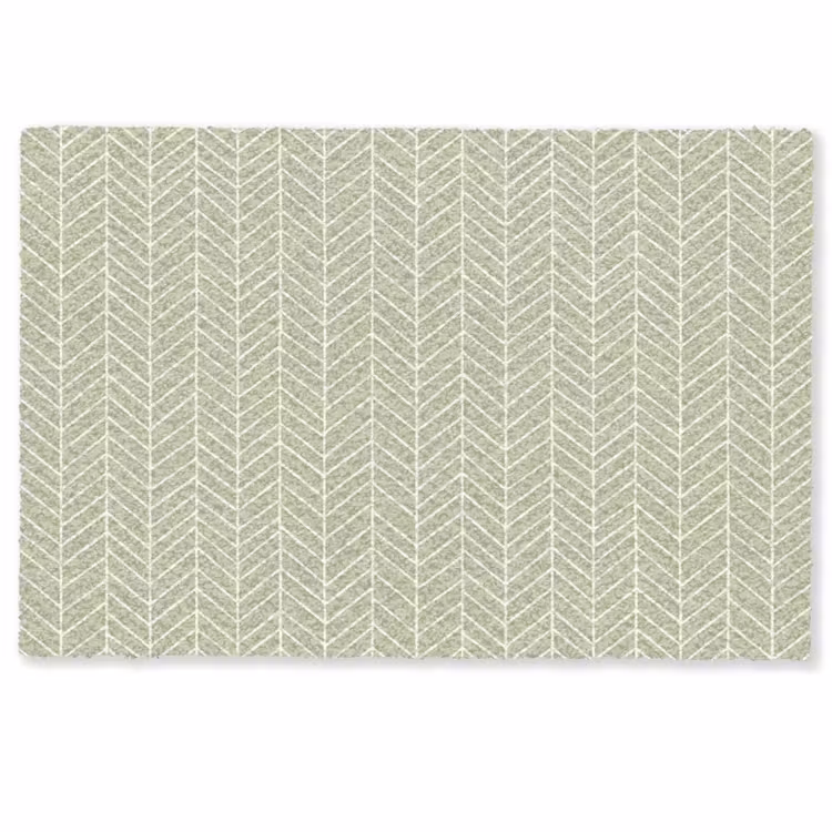 Deurmat - Saliegroen - Visgraat - Geometrisch - Patroon — 1
