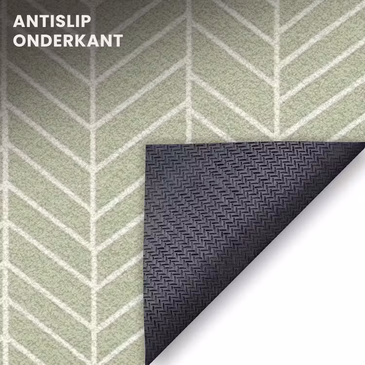 Deurmat - Saliegroen - Visgraat - Geometrisch - Patroon — 6