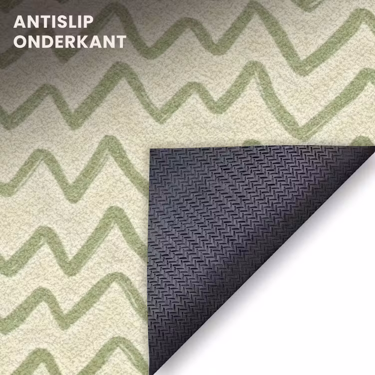 Deurmat - Saliegroen - Zigzag - Handgetekend - Patroon — 6