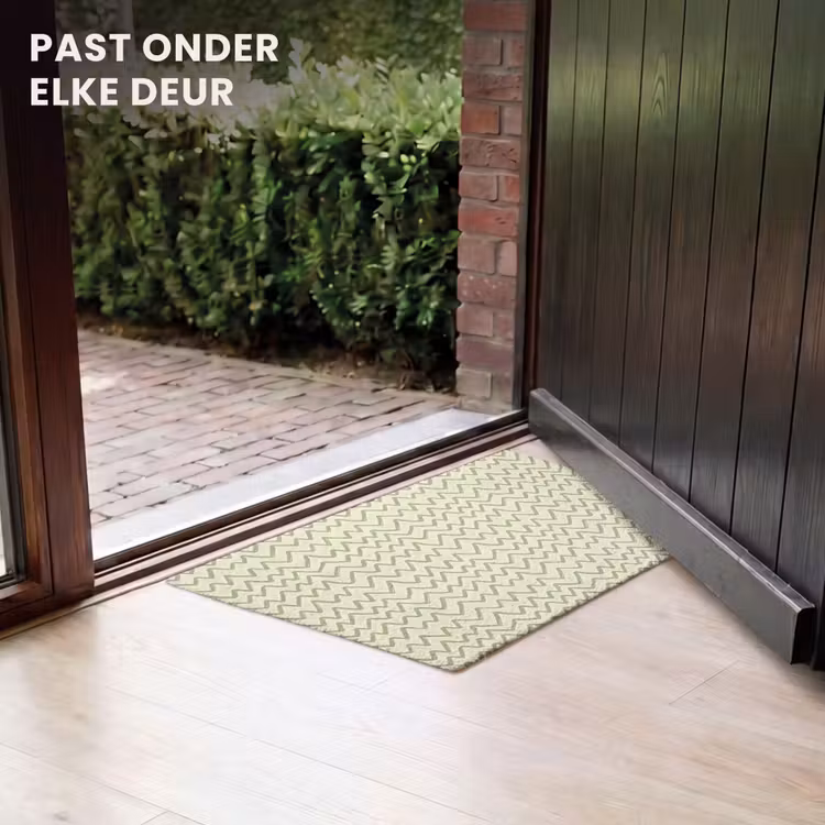 Deurmat - Saliegroen - Zigzag - Handgetekend - Patroon — 7