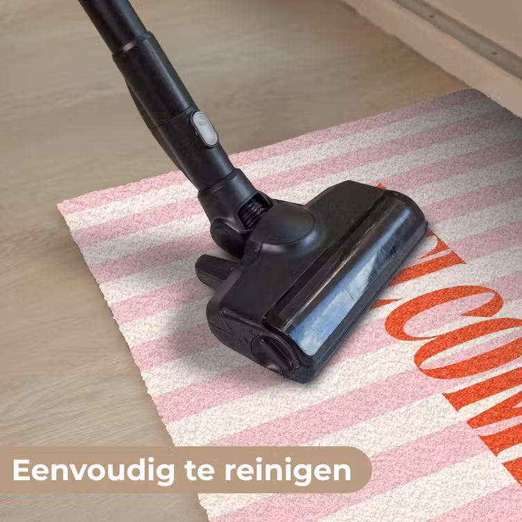 Deurmat - Zachtroze - Rood - Strepen - Welcome — 9