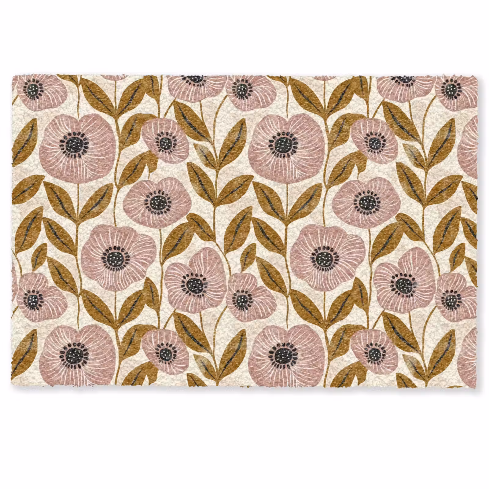 Deurmat - Dustyroze - Bloemen - Grafisch - Patroon — 1
